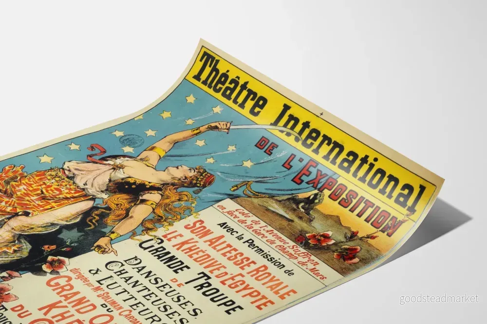 Vintageaffisch för Internationella utställningsteatern - Konstnärlig väggdekoration - Bild 3