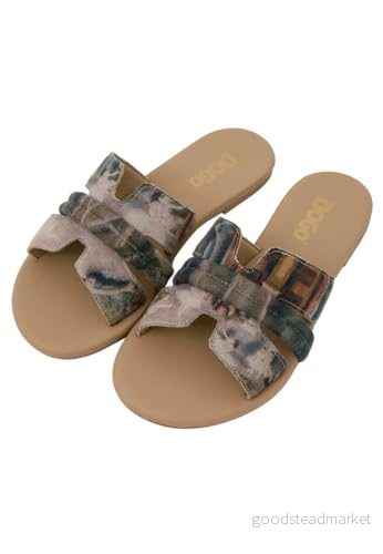 DOGO Kvinnors veganläder flerfärgade tofflor ballerinas mönster, Material: Polyester, 41 EU 8680544270958