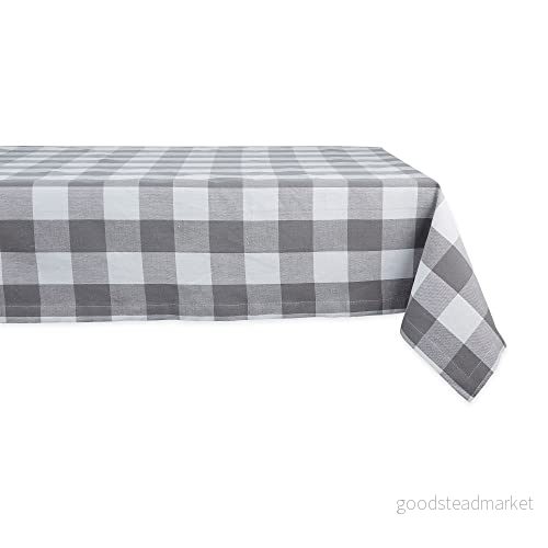 DII Buffalo Check Collection, klassisk bondgårdsduk, 132 x cm, grå och vit. 72456114600