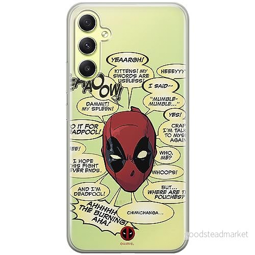 ERT GROUP mobiltelefonfodral för Samsung A34 5G originalt och officiellt licensierat Marvel mönster Deadpool 008 optimalt anpassad till formen på mobiltelefonen, gedeeltelijk transparant 5905511788797