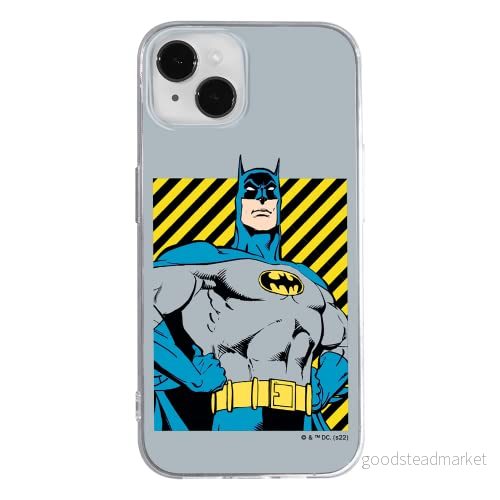 ERT GROUP mobiltelefonfodral för Apple Iphone 14 PLUS originalt och officiellt licensierat DC mönster Batman 069 optimalt anpassad till formen på mobiltelefonen, fodral tillverkad av TPU plast 5905131904973