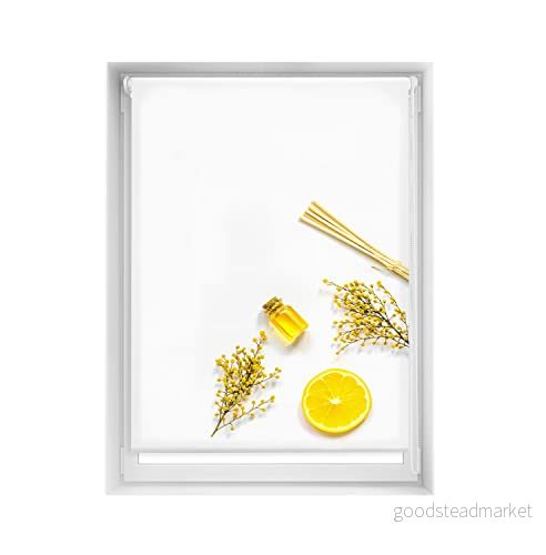 Blindecor Lätt stämplar utan borrning Genomskinlig Estor Digitalt tryck, Citron, 100 x 150 cm (bredd per höjd). Tygstorlek 97 145 8434363459861