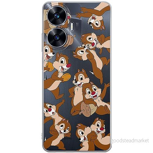 ERT GROUP mobiltelefonfodral för Realme C55 originalt och officiellt licensierat Disney mönster Chip & Dale 004 optimalt anpassad till formen på mobiltelefonen, gedeeltelijk transparant 5905795020873