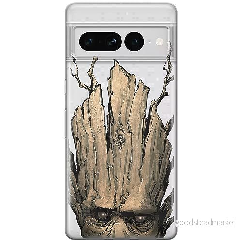 ERT GROUP mobiltelefonfodral för Google PIXEL 7 PRO originalt och officiellt licensierat Marvel mönster Groot 002 optimalt anpassad till formen på mobiltelefonen, gedeeltelijk transparant 5905795163747