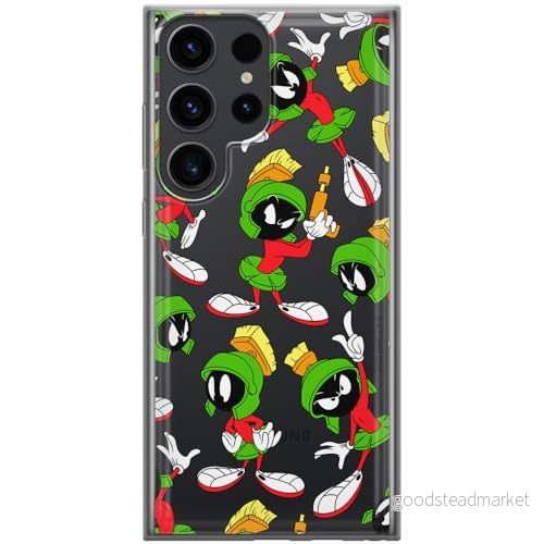 ERT GROUP mobiltelefonfodral för Samsung S23 ULTRA originalt och officiellt licensierat Looney Tunes mönster Marvin 004 optimalt anpassad till formen på mobiltelefonen, gedeeltelijk transparant 5905511637187