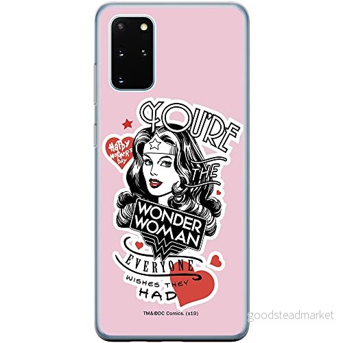 ERT GROUP mobiltelefonfodral för Samsung S20 PLUS / S11 originalt och officiellt licensierat DC mönster Wonder Woman 014 Vit anpassad till formen på mobiltelefonen, fodral tillverkad av TPU plast 5903537536699