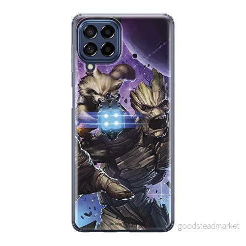 ERT GROUP mobiltelefonfodral för Samsung M33 5G originalt och officiellt licensierat Marvel mönster Guardians of the Galaxy 006 anpassad till formen på mobiltelefonen, fodral tillverkad av TPU plast 5905511340162