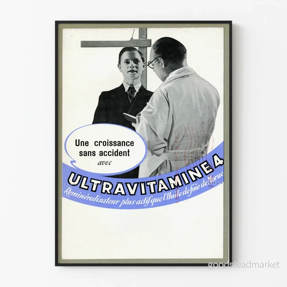 Vintageposter Ultravitamine 4 – Retro väggdekoration Hälsa Barn Vintageposter Ultravitamine 4 – Retro väggdekoration Hälsa Barn