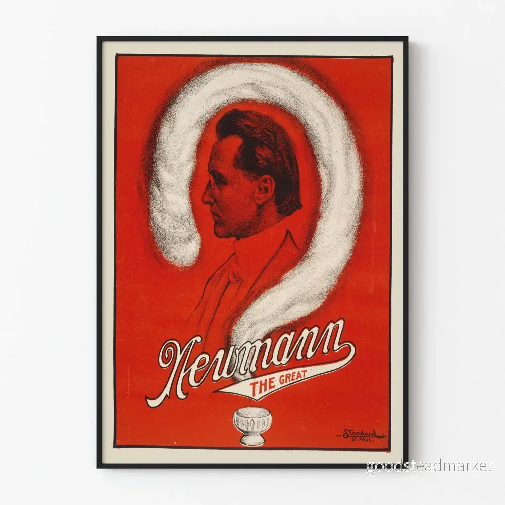 Vintageposter Newmann The Great för väggdekoration