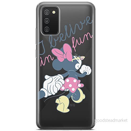 ERT GROUP mobiltelefonfodral för Samsung A02S originalt och officiellt licensierat Disney mönster Minnie 005 optimalt anpassad till formen på mobiltelefonen, gedeeltelijk transparant 5903040234044