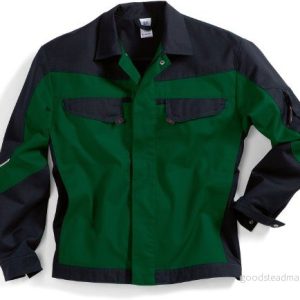 BP1607 559 74 47/49n arbetssäck dold dragkedja och väskor 245 x 00 g/m² tygblandning, medelgrön/svart 60/62n 4010365866216
