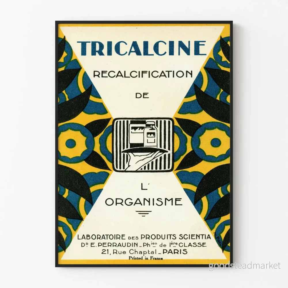 Vintageposter Tricalcine - Retro vetenskaplig väggdekoration