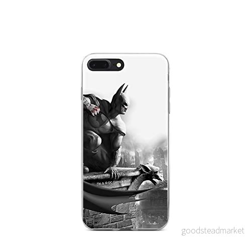 ERT GROUP mobiltelefonfodral för Apple Iphone 7 PLUS/ 8 PLUS originalt och officiellt licensierat DC mönster Batman 017 Vit anpassad till formen på mobiltelefonen, fodral tillverkad av TPU plast 5902980050912
