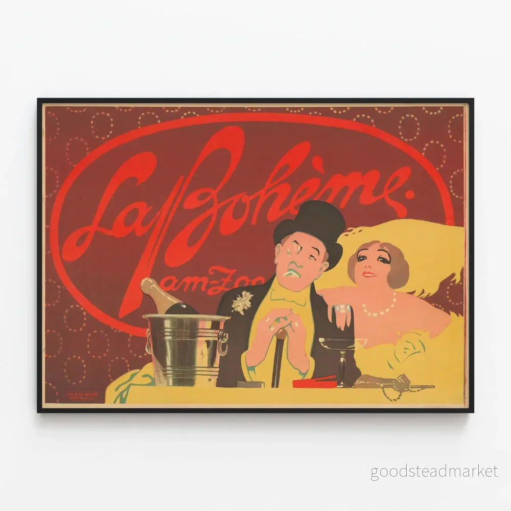Vintageposter La Bohème på zoo