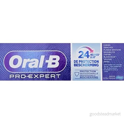 Oral B Tandkräm Pro Expert Protection Extra fräsch mynta 12 x 75 ml, ger en känsla av renhet i hela munnen och skydd mot plack 24 timmar 8001841812717