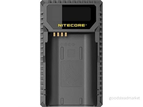 Nitecore ULSL BP SCL4 enkel plats USB Leica batteriladdare med LCD svart 6952506491834