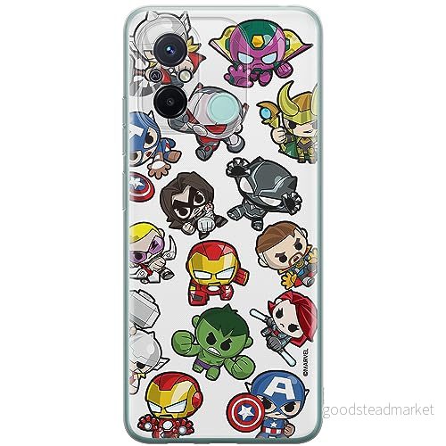 ERT GROUP mobiltelefonfodral för Xiaomi REDMI 12C/ 11A originalt och officiellt licensierat Marvel mönster Avengers 024 anpassad till formen på mobiltelefonen, fodral tillverkad av TPU plast 5905511846145