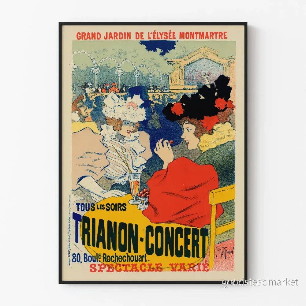 Vintageposter Trianon Konsert Montmartre Vintageposter Trianon Konsert Montmartre
