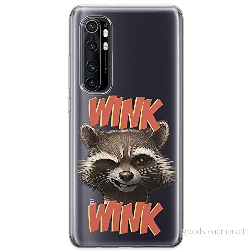 ERT GROUP mobiltelefonfodral för Xiaomi MI NOTE 10 Lite originalt och officiellt licensierat Marvel mönster Rocket 003 optimalt anpassad till formen på mobiltelefonen, gedeeltelijk transparant 5904805588136