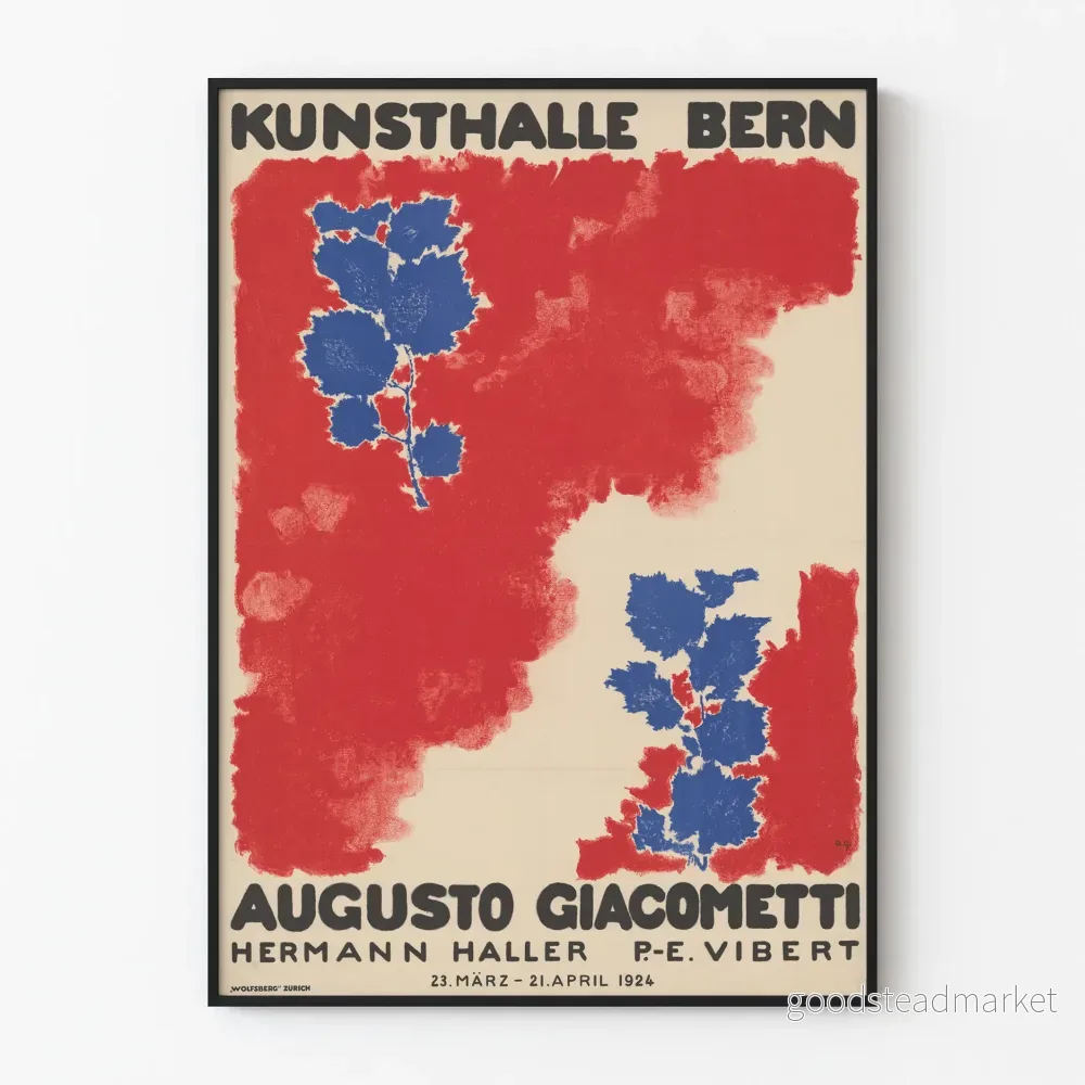 Affisch Kunsthalle Bern – Utställning Augusto Giacometti, Hermann Haller, P-E Vibert 1924 Affisch Kunsthalle Bern – Utställning Augusto Giacometti, Hermann Haller, P-E Vibert 1924
