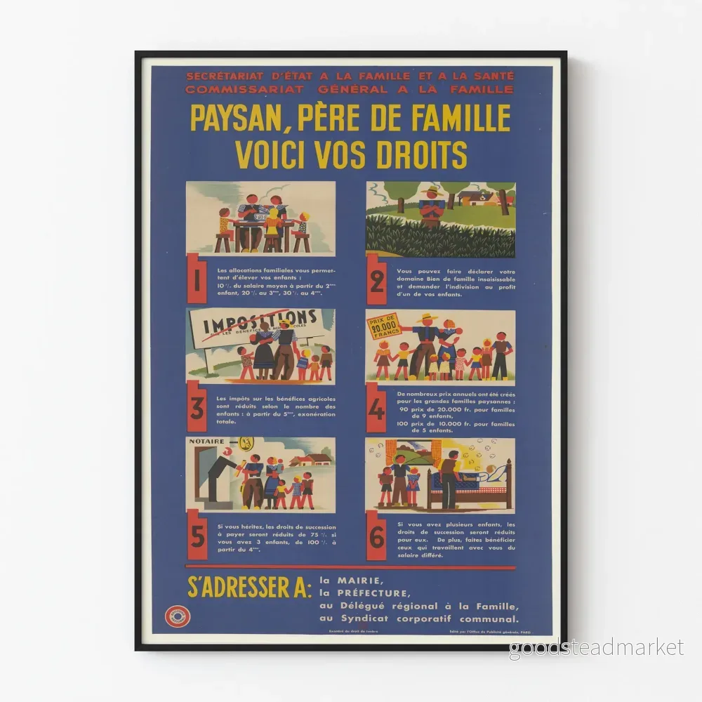Vintageposter för Fattigböndens Fader och Familjeförsörjare