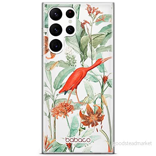 ERT GROUP mobiltelefonfodral för Samsung S22 ULTRA originalt och officiellt licensierat Babaco mönster Flowers 049 optimalt anpassad till formen på mobiltelefonen, gedeeltelijk transparant 5905131343475