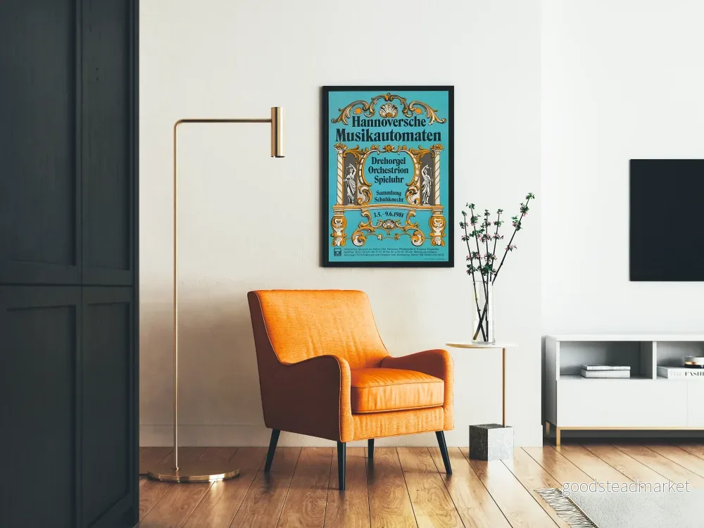 Vintage musikposter Hannoversche Musikautomaten väggdekoration - Bild 2
