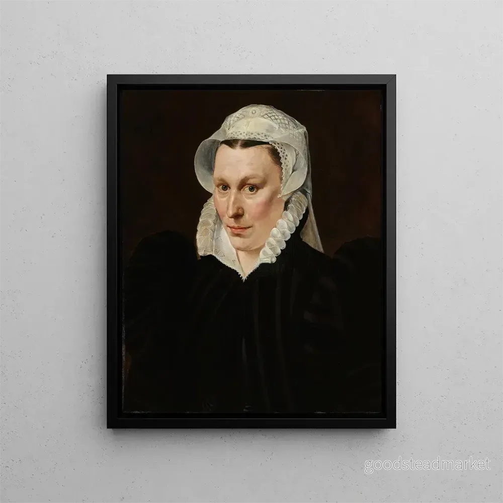Målning Portrait de Magdalena Plantin – Adriaen Thomasz Key