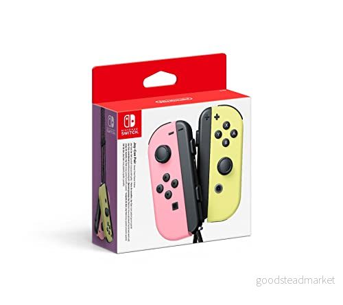 Nintendo Switch Joy-Con-par - Pastellrosa/Pastellgul Trådlös Kontroller för Switch 45496431686
