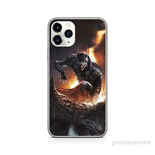 ERT GROUP mobiltelefonfodral för Apple Iphone 11 PRO originalt och officiellt licensierat DC mönster Batman Who Laughs 001 Vit anpassad till formen på mobiltelefonen, fodral tillverkad av TPU plast 5902980823912