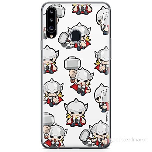 ERT GROUP mobiltelefonfodral för Samsung A20S originalt och officiellt licensierat Marvel mönster Thor 007 optimalt anpassad till formen på mobiltelefonen, fodral tillverkad av TPU plast 5904805168338