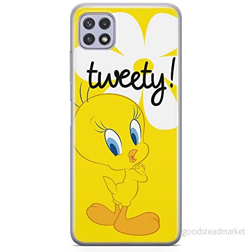 ERT GROUP mobiltelefonfodral för Samsung A22 5G originalt och officiellt licensierat Looney Tunes mönster Tweety 005 optimalt anpassad till formen på mobiltelefonen, fodral tillverkad av TPU plast 5903932826777