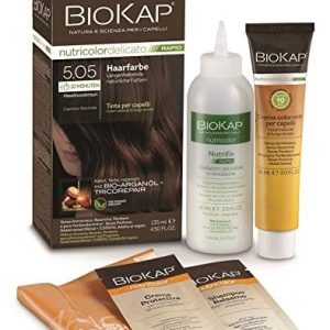 BIOKAP RAPID permanent hårfärg 5,05 hasselnötsbrun ENDAST 10 minuters effekt Ekologisk arganolja TricoREPAIR komplex Vegan Optimal grå täckning upp till 80% naturliga ingredienser 8030243027610 BIOKAP RAPID permanent hårfärg 5,05 hasselnötsbrun ENDAST 10 minuters effekt Ekologisk arganolja TricoREPAIR komplex Vegan Optimal grå täckning upp till 80% naturliga ingredienser 8030243027610