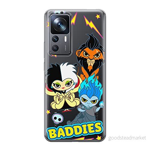 ERT GROUP mobiltelefonfodral för Xiaomi 12T/12T pro/K50 Ultra originalt och officiellt licensierat Disney mönster Villains 004 anpassad till formen på mobiltelefonen, gedeeltelijk transparant 5905511569570