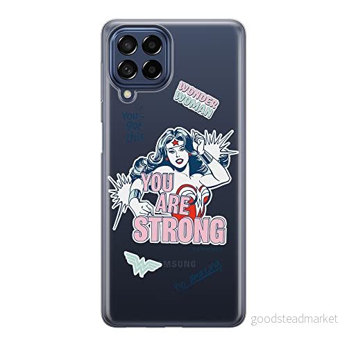 ERT GROUP mobiltelefonfodral för Samsung M33 5G originalt och officiellt licensierat DC mönster Wonder Woman 025 optimalt anpassad till formen på mobiltelefonen, gedeeltelijk transparant 5905511350482