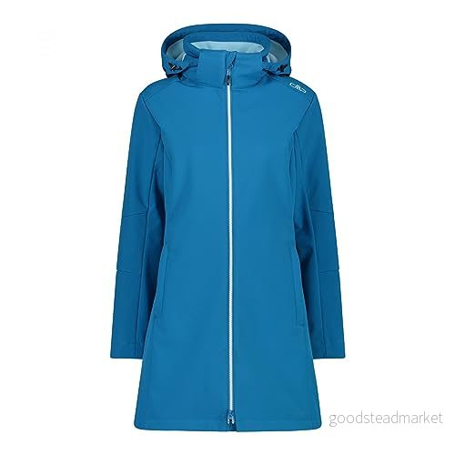 CMP Parka i Softshell för kvinnor med avtagbar huva, Jade, 44 8059342954900