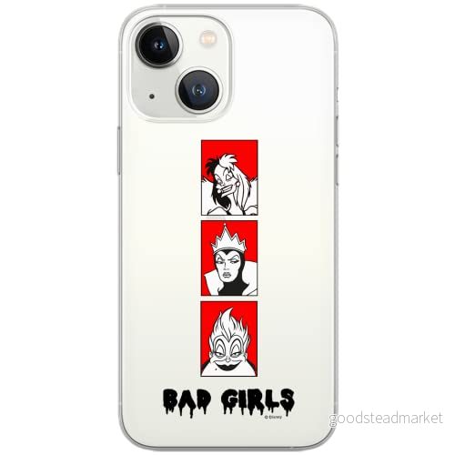ERT GROUP mobiltelefonfodral för Iphone 13 MINI originalt och officiellt licensierat Disney mönster Villains 001Vit optimalt anpassad till formen på mobiltelefonen, gedeeltelijk transparant 5903932923261