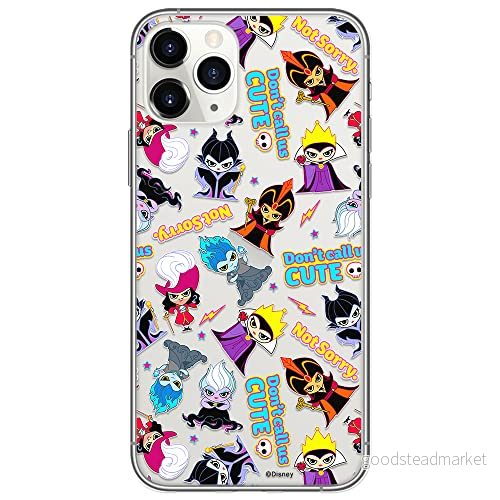 ERT GROUP mobiltelefonfodral för Iphone 11 PRO MAX originalt och officiellt licensierat Disney mönster Villains 008 optimalt anpassad till formen på mobiltelefonen, gedeeltelijk transparant 5905131389558