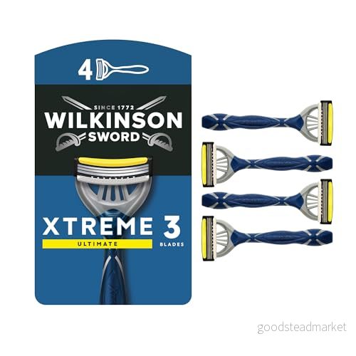 Wilkinson Sword Xtreme 3 Ultimate Plus engångs rakapparat för män, 4 st 4027800474004