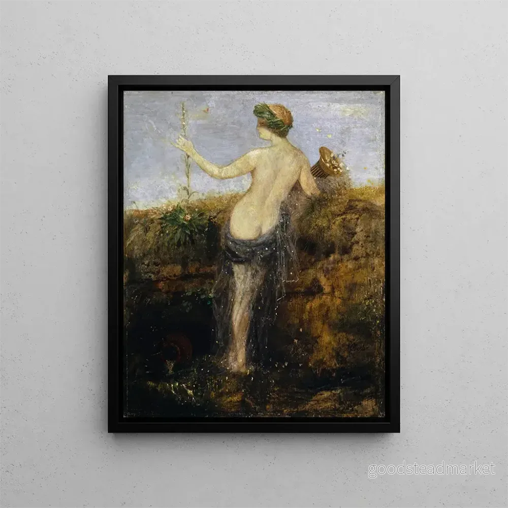 Målning Nymphe à la corne d'abondance - Arnold Böcklin | Konsttryck
