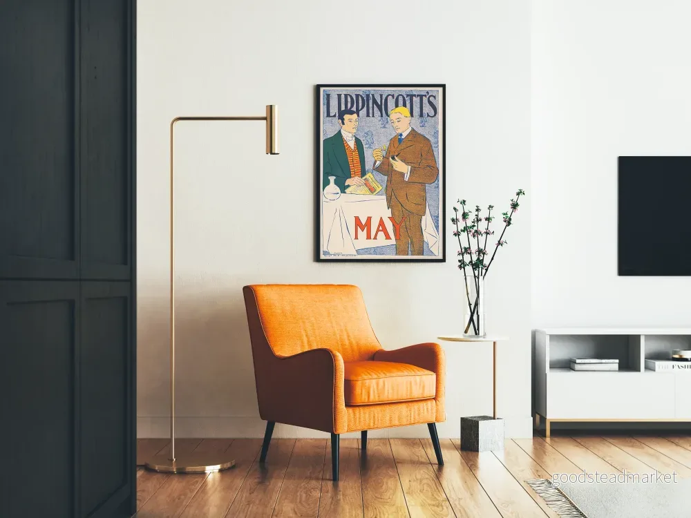 Vintageposter Lippincott's maj - Elegant retro väggdekoration - Bild 2