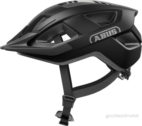 ABUS Aduro 3.0 LED cykelhjälm sportig cityhjälm i snygg design för vardagliga och sportiga turer med bakljus dam herr storlek M, svart 4003318412554