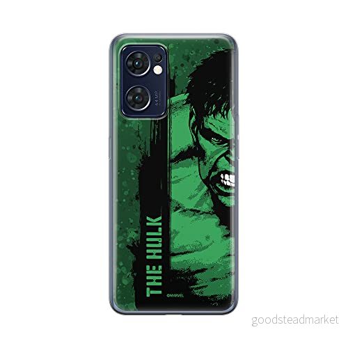 ERT GROUP mobiltelefonfodral för Oppo RENO 7 5G originalt och officiellt licensierat Marvel mönster Hulk 001 optimalt anpassad till formen på mobiltelefonen, fodral tillverkad av TPU plast 5905511302535