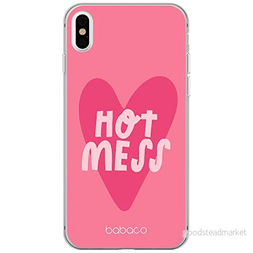 ERT GROUP mobiltelefonfodral för Apple Iphone X/XS originalt och officiellt licensierat Babaco mönster Hot Mess 001 Vit anpassad till formen på mobiltelefonen, fodral tillverkad av TPU plast 5904805026744