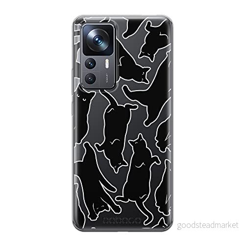 ERT GROUP mobiltelefonfodral för Xiaomi 12T/12T pro/K50 Ultra originalt och officiellt licensierat Babaco mönster Cats 005 optimalt anpassad till formen på mobiltelefonen, gedeeltelijk transparant 5905511586157