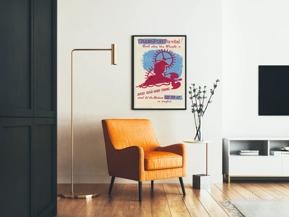 Vintage transportposter - Undvik köer för en smidig resa - Bild 2
