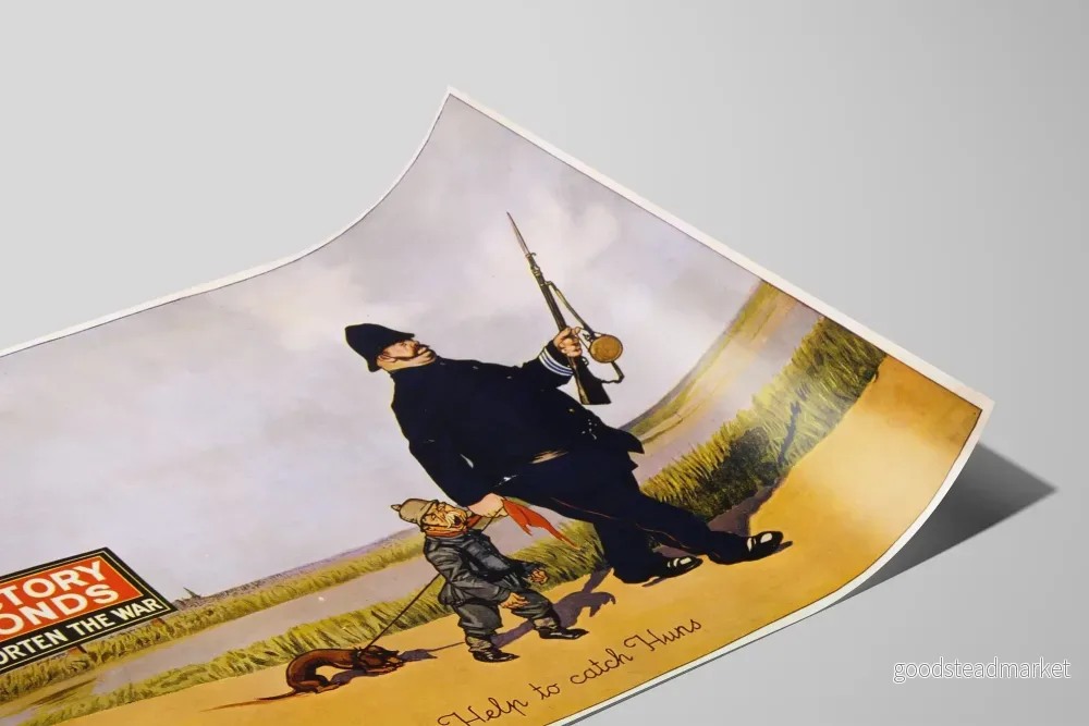 Vintage propagandaposter för Vinstbonds 1918 som dekorativt konstverk - Bild 2