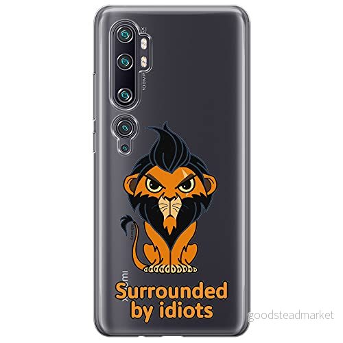 ERT GROUP mobiltelefonfodral för Xiaomi MI NOTE 10 / PRO originalt och officiellt licensierat Disney mönster Scar 001 anpassad till formen på mobiltelefonen, gedeeltelijk transparant 5905131439406