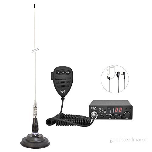 CB radio kit PNI ESCORT HP 8001L ASQ + antenn ML100, smält cigarettändare strömkontakt och hörlurar HS81L ingår 5949066507786