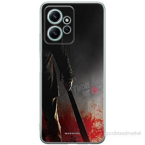 ERT GROUP mobiltelefonfodral för Xiaomi REDMI NOTE 12 4G originalt och officiellt licensierat Horror mönster Friday the 13th 012 anpassad till formen på mobiltelefonen, fodral tillverkad av TPU plast 5905511949327